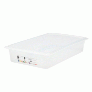 CAMBRO - 14PPT-190 - Bac GN 1/1 SafeTrack avec étiquette intégrée - 32,5 x 53 cm - Vente à l'unité (couvercle non inclus) - blanc plastique polyp