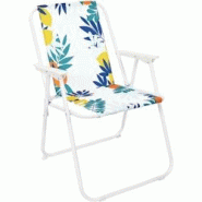 Chaise de jardin pliante en acier et tissu Rio The Home Deco Factory - blanc 3664944391883 Chaise de jardin pliante en acier et tissu Rio The Home Deco Factory - blanc 3664944391883