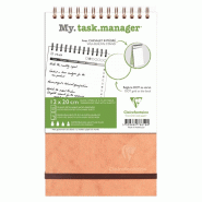 Clairefontaine Lot de 5 Bloc Age Bag My.Task.Manager 12x20, 125 feuilles 90 g/m² détachables, reliure intégrale, couv. Coloris rose antique - 33296