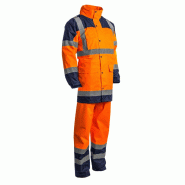 COVERGUARD Ensemble de pluie de travail haute visibilité HYDRA Orange Fluo L - 46/48 - L orange multi-matériau 5450564023307