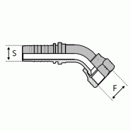 Embouts JISSérie métrique Komatsu® - Filetage métrique - Cône 60° - Femelle - 45° (JIS DK - KOMATSU®45) - SFKO400414_0