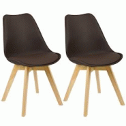 Helloshop26 - Chaises de cuisine salle à manger 2 pièces marron 19_0000548 - 3000240108983 Helloshop26 - Chaises de cuisine salle à manger 2 pièces marron 19_0000548 - 3000240108983