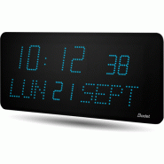 Horloge LED Style II 10S Date, alimentation 230V, DHF, LED bleue - BODET