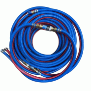 Kit tuyau soudage gros débit Ø10x17 OXYGENE / ACETYLENE - 20m