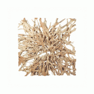 Now's Home - Deco. Murale veritable racine teck coul.Naturel 160x160x15cm sarannah - 3256390204529