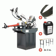 Pack scie à ruban pour métaux 225 mm - 230 V - Vitesse variable - 2 convoyeurs 3 m - 5 rubans - Liquide de coupe 5 L Torros SC281GV PACK 4 Pack scie à ruban pour métaux 225 mm - 230 V - Vitesse variable - 2 convoyeurs 3 m - 5 rubans - Liquide de coupe 5 L Torros SC281GV PACK 4
