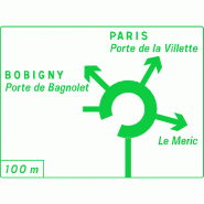 Panneau diagrammatique Dv42b1 - Pré-signalisation des carrefours à sens giratoire Panneau diagrammatique Dv42b1 - Pré-signalisation des carrefours à sens giratoire