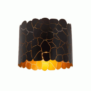 Plafonnier Led E27  diam. 25.5 cm Noir & Or mat - Lucide - Almelo - noir métal 5411212211859