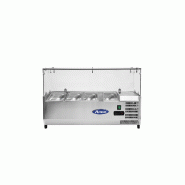 Présentoir à ingrédients inox vitré 4 GN1/3 L1205mm ATOSA