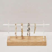 Présentoir bracelet base en bois 21x6x12,5cm