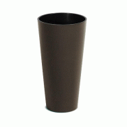 Prosperplast - Pot haut et rond, sans réservoir - 20x20x38,1 cm, capacité de 4 L, coloris Café - marron plastique polypropylène ZA5548