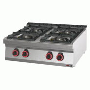 RM GASTRO Fourneau à gaz 4x brûleur sans soubassement REDFOX - SP 70/08 G - REDFOX - 0615402546522