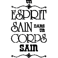 Sticker citation un ésprit sain dans un corps sain Sticker citation un ésprit sain dans un corps sain