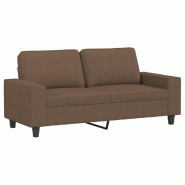 VidaXL Canapé à 2 places Marron 140 cm Tissu Modèle Flex Signature - 359394