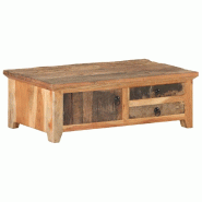 VidaXL Table basse 90x50x31 cm Bois de récupération massif Modèle Apex Prime Plus - 320384