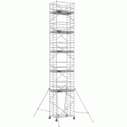 Échafaudage roulant aluminium DOCKER 150 version lisses - Hauteur de travail : 12,90 m - DUARIB - 7220110 Échafaudage roulant aluminium DOCKER 150 version lisses - Hauteur de travail : 12,90 m - DUARIB - 7220110