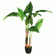 Atmosphera - Feuilles de bananier artificielles en pot 125x100x124cm - vert JJ1672