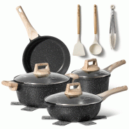 Batterie de cuisine 13 pièces Antiadhésif en Granit noir Just perfecto JL-32 usage non-intensif Just Perfecto - Jl-32 Batterie de cuisine 13 pièces Antiadhésif en Granit noir Just perfecto JL-32 usage non-intensif Just Perfecto - Jl-32