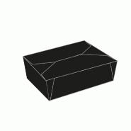 Boîte carton micro-onde ferme croisi Black Edition 1350cc 15,3x12,1x6,4cm par 50