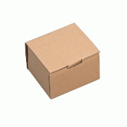 Boîte d'expédition simple cannelure brune 10x8x6cm - par 20 - kraft brun - fabrication française