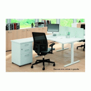 Bureau compact 90° avec caisson de rangement Idea Tube -Quadrifoglio - Blanc 9010, 160, Blanc, Gauche_0