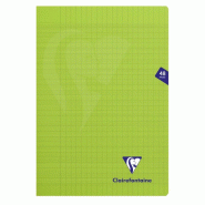 Clairefontaine Lot de 10 Cahier Mimesys A4, 48p./24 feuilles 90 g/m² piquées, coloris vert, Séyès - 3329683531012