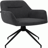 CLP Chaise de salle Ã  manger Merlinda en velours cÃ´telÃ© Cordon HBT: 85x58x60 cm Gris foncÃ© - gris textile 328311