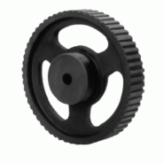CMW - LZ052-100 - Poulies synchrones en fonte - Profil timing - Section L - Pré-alésée 14mm - 52 dents - Pas 9.525 mm_0