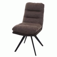 Décoshop26 - Chaise de salle à manger extra confortable pivotante tissu/textile marron foncé 04_0006359 - marron 3000261727781 Décoshop26 - Chaise de salle à manger extra confortable pivotante tissu/textile marron foncé 04_0006359 - marron 3000261727781