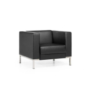 Fauteuil KUBE Eco-cuir Noir - Référence 8811 FR206