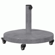 Helloshop26 - Base de parasol design moderne rectangulaire 48 x 48 x 32 cm usage extérieur élégante en acier gris foncé 02_0058939 - gris Bois mas