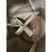 Réacteur inox 316 ti 3 500 litres d'occasion avec agitation et demi tige - référence : c9213