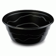 Saladier réemployable PP  750 ml Ø15 x 7,2 cm noir - par 20