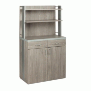 Vaisselier haut en bois mélaminé et aluminium - 2 ou 3 tiroirs et portes - Fabrication italienne Vaisselier haut en bois mélaminé et aluminium - 2 ou 3 tiroirs et portes - Fabrication italienne