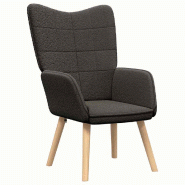 VidaXL fauteuil Gris foncé 62 x 67 x 95,5 cm Tissu Sherpa Modèle Orion Factory - 42001780