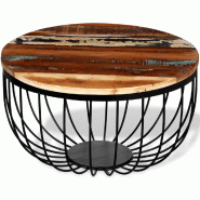 VidaXL Table basse Bois de récupération massif Modèle Atlas Core Plus - 244230