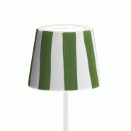 Zafferano Lampe Led Poldina Lido Rayures Vertes Rechargeable Ip65 Extérieur, Dimmable Avec Autonomie Jusqu'À 12 Heures - vert 8054144506180 Zafferano Lampe Led Poldina Lido Rayures Vertes Rechargeable Ip65 Extérieur, Dimmable Avec Autonomie Jusqu'À 12 Heures - vert 8054144506180
