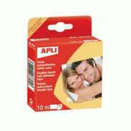 Apli Lot de 20 Ruban adhésif double face, 12mm x 10m, en boîte distributrice - 8410782001003
