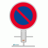 B6a1 - Stationnement interdit sur pied temporaire