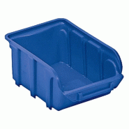 Bac à bec emboitable à vide - 1L - 10,1x15,7x7cm - bleu - polypropylène - agréé contact alimentaire