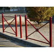 Barrière DELORME boule - Serem - longueur 154 cm - hauteur 105 cm - tube acier - peinture époxy antirouille_1