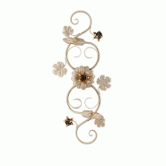 BeLight Iris Plafonnier En Fer Laqué Ivoire Décor Or Antique 2 Lumières D.74X37 Bl169-Pl2-Av - doré 8050713212612