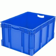 BITO Bacs gerbables norme Europe, série XL L800 mm x l600 mm x H420 mm bleu - bleu plastique polypropylène 4250692932431