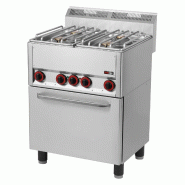 Fourneau combiné avec four à air chaud électrique GN 1/1 - 4x brûleur | REDFOX - SPT 60 GLS