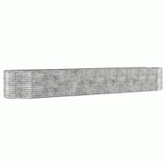 Helloshop26 - Jardinière bac lit surélevé plantes fleurs terrasse jardin de jardin acier enduit de poudre argenté Argent 02_0039719 - 3000218550554 Helloshop26 - Jardinière bac lit surélevé plantes fleurs terrasse jardin de jardin acier enduit de poudre argenté Argent 02_0039719 - 3000218550554