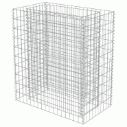 Helloshop26 - Jardinière lit surélevé plantes fleurs jardin à gabion acier galvanisé 90 x 50 x 100 cm 02_0001316 - 3000076861533