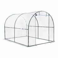 Helloshop26 - Serre de jardin tunnel grünwald en acier et PVC 200 x 300 x 190 cm 03_0008257 - acier 3001922982723