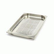 Maxima Récipient gastronorm - 1/1 GN - profondeur 4 cm - acier inoxydable - perforé – 53 × 32.5 × 4 cm - AKS-09367601