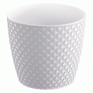 Prosperplast - Pot ORIENT 5,4 L - 21,8x21,8x19,3 cm, coloris Blanc - blanc plastique polypropylène ZA3537