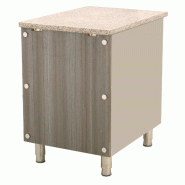 Skyrainbow Table de caisse en acier inoxydable, granit rose-gris, avec revêtement en bois, 40 x 82 (ancien THASR48) - gris THKT48GR